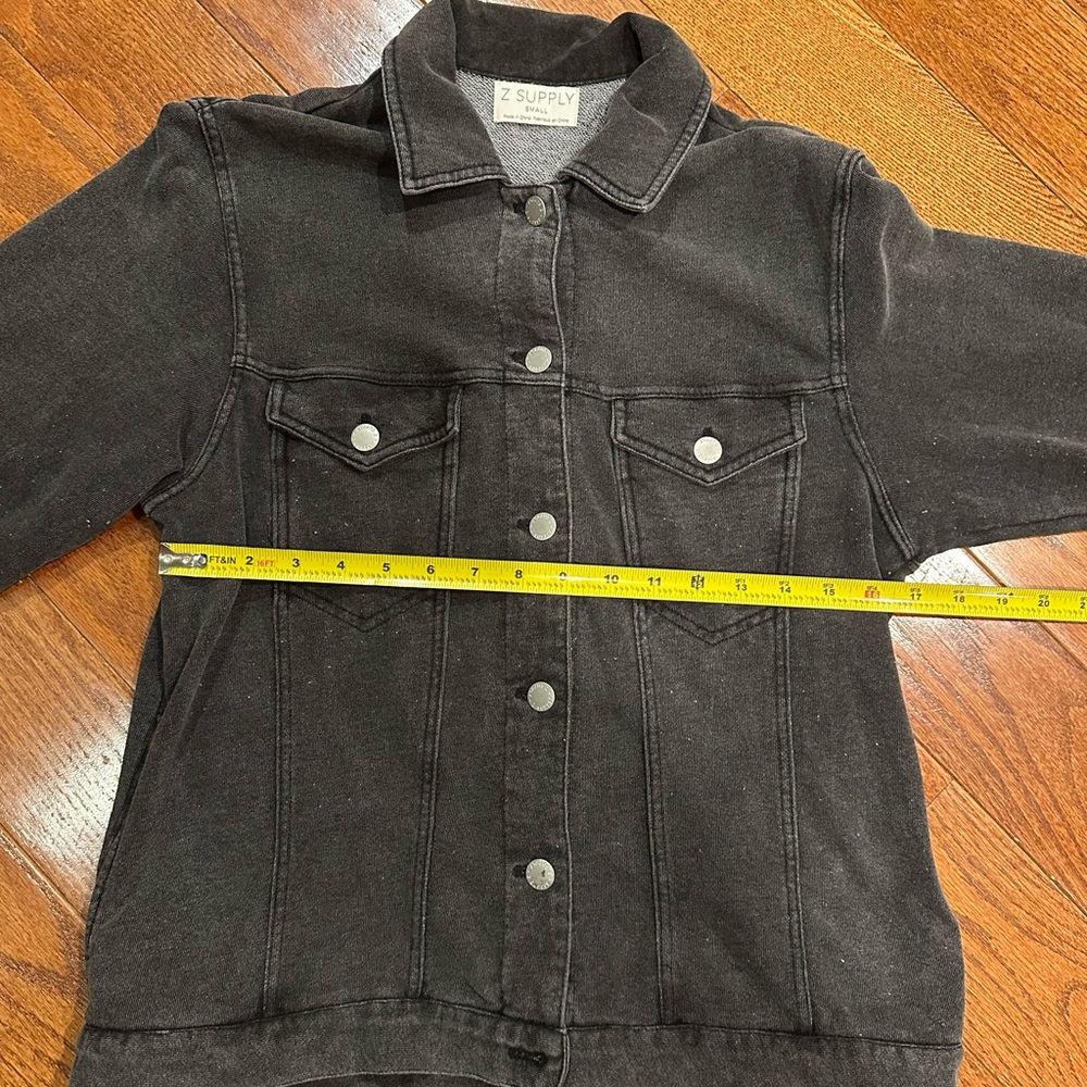 Z Supply Charcoal Denim Jacket - Picture 4 of 5